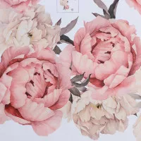 Ready Pink Peony Flower Wall Stickers Romantic Home Decor For