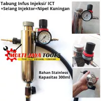 Tabung Infus Injeksi Bahan Stainless 400ml | Alat Cek Injeksi | Alat