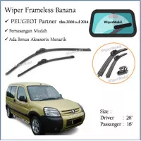 Wiper Banana Kaca Mobil Peugeot Partner 2008 2009 2010 2011 2012 2013