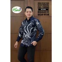 MURAI HITAM batik pria lengan PJ Full Furing Bahan Katun Sragenan