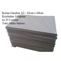 Populer 25 Lembar Kertas Gambar A2 - 42cm x 60cm