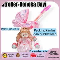 Mainan Stroller Boneka Bayi Bayian Baby Mainan Anak Perempuan