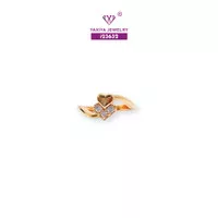 Yaxiya Cincin Anak/Bayi Motif Love Perhiasan Lapis Emas 18k 910