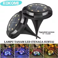 KOKOMI Lampu Solar Taman Tancap Tenaga Surya 8+4 LED Garden Lights So