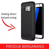 Samsung Galaxy S6 Flat Datar / JC Rubber Carbon Soft Case Casing Cover