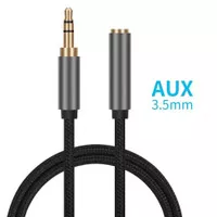 Kabel Audio AUX 3.5mm Male to Female 1.5 Meter - 8535 - Hitam