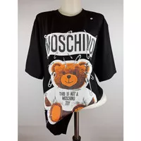Kaos Pria Wanita Moschino Tshirt Premium Milano Couture Teddy Bear Baj