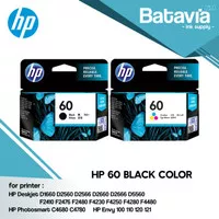 Tinta Hp 60 Black + 60 Color Original Cartridge for D1660,D2560,D2566