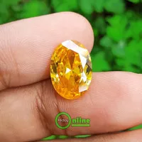 EH028 BATU PERMATA YELLOW SAFIR CUTTING ASLI CHATAM