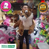 BONEKA SINGA MACAN TUTUL HARIMAU LION SIMBA COKLAT JUMBO BESAR