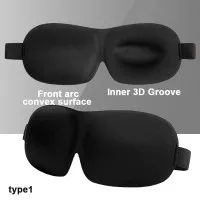 Soft 3D Sleeping Mask Penutup Mata Kacamata Tidur - LYZ09 - Black