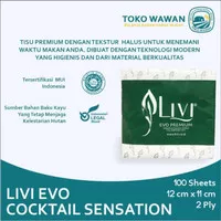 Tissue LIVI EVO Napkin Cocktail Sensation 100s / Tisu Makan Premium