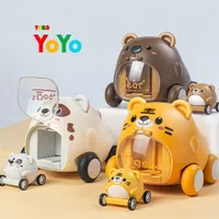Mainan Mobil Mobilan Anak Bayi Edukasi Berjalan Tanpa Baterai Dipencet