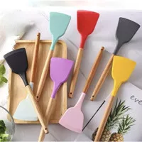 GAGANG KAYU Spatula Silikon Spatula Silicone Spatula gagang kayu