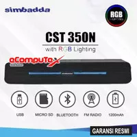 SPEAKER SIMBADDA BLUETOOTH CST 350N / 350 N RGB USB AUX FM RADIO RESMI