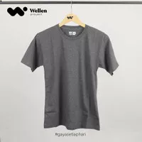 WELLEN PROJECT Kaos Polos 20 S Lengan Pendek Abu Misty Tua T Shirt