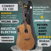 Gitar Akustik Elektrik Cowboy GG 100 NA/NS Original Ukuran 3/4 4/4 1/2