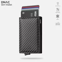 DNAC Slim Wallet Card Holder RFID Dompet Kartu Minimalis- Carbon Black