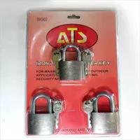 gembok master key 50mmset 50mm 3 pcs set + master key merk ATS BR503