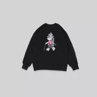 LifeWork X Camping Character Cotton Sweatshirt Black