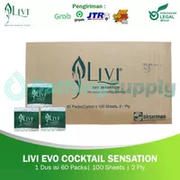 GROSIR 1 DUS LIVI Evo Cocktail Sensation Premium Napkin Tissue 60 PCS