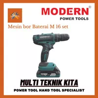 Cordless Impact Drill Set 20V Modern / Mesin Bor Baterai M16 M 16