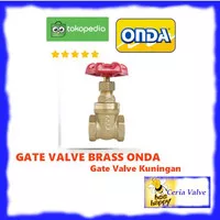 Gate valve 1/2 inch Onda brass kran putar 1/2" kuningan 0,5" Onda