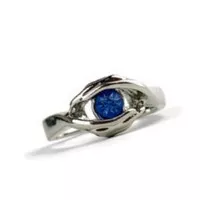 Cincin Batu Biru Safir Blue Sapphire Topaz Pria Wanita Premium C392
