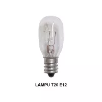 Lampu bohlam pijar T20 fitting E12 / E14 / E17 15 watt