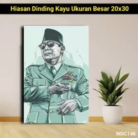 Poster Kayu Soekarno Poster Pahlawan Wall Decor Presiden Indonesia