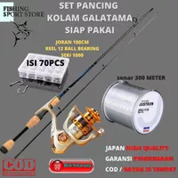 Set Pancing Kolam Sungai Pantai Joran Sambung 180CM Joran Rel EF1000