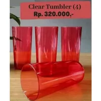 TUPPERWARE Gelas tupperware clear tumbler (2pcs) [A08]