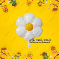 Balon Foil Bunga Putih / Balon Bunga / Flower Balloon / Balon Karakter