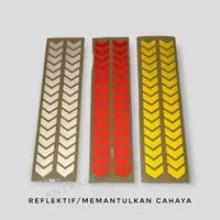 stiker reflektif box motor panah garis polisi - cutting sticker helm