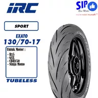 Ban motor sport tubeless IRC Exato 130 70 17 NR88