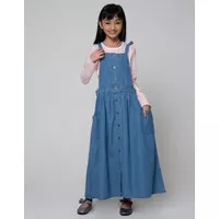 Nevada Midi Dress Overall Blue Inner Stripe Anak Perempuan 110625012