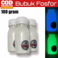 Bubuk Fosfor 100g Putih Nyala Hijau Biru Serbuk Glow In The Dark GID