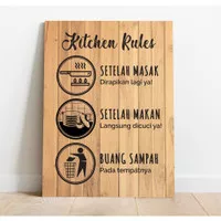 Poster Kitchen Rules Dapur Setelah Masak Makan Buang Sampah Pajangan