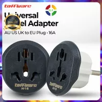 Universal Travel Adapter AU US UK to EU Plug 16A Black