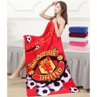 handuk mandi motif bola handuk mandi barca manchester United amerika M