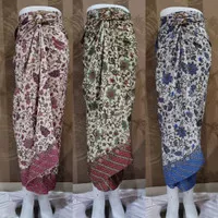 POPULER Rok Kain Lilit Bawahan Kebaya Motif Tanjung Tosca Dan Pink.