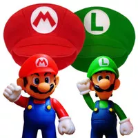 Topi Anak Super Mario Muncak Topi Mario Bros Cosplay Dress Up Prop Hot