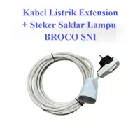 Sambungan Kabel Listrik SNI + Steker Saklar Lampu BROCO+