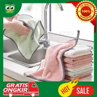 Lap Tangan Kain Handuk Pembersih Meja Piring Dapur Serbet Microfiber