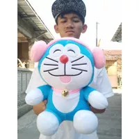 Boneka Doraemon Pake Headsheat Pink / Boneka Doraemon / Doraemon 35 cm