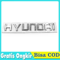 Emblem Logo Tulisan Hyundai 3D Stiker Sticker Mobil