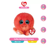 TY Puffies Sheldon Octopus - Boneka Gurita Kecil