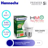 Lampu LED Hannochs Premier 5 Watt Cahaya Putih 6500 K Cool Day Light