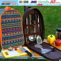 Peralatan Memasak Set Camping Hiking Outdoor Cutlery Utensil Set