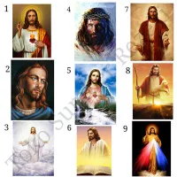 Poster Wajah Tuhan Yesus Kristus Lukisan Face Jesus Wallpaper Foto